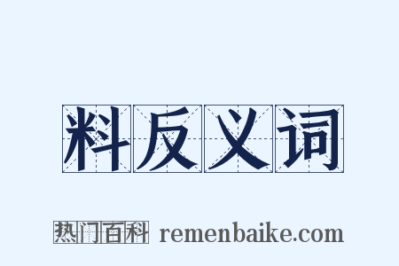 料反义词是什么意思的图片